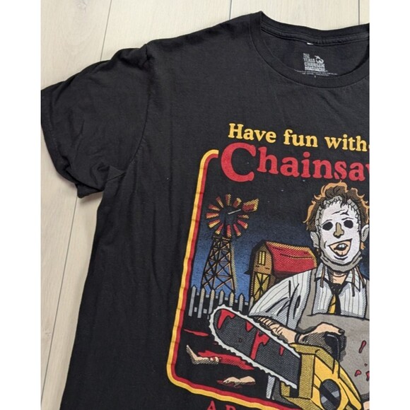 Texas Chainsaw Massacre Shirt Mens Large Black Horror Scary Movie Tee Jason Lg - Picture 4 of 8